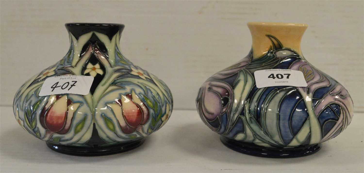 Lot 407 - Moorcroft vases