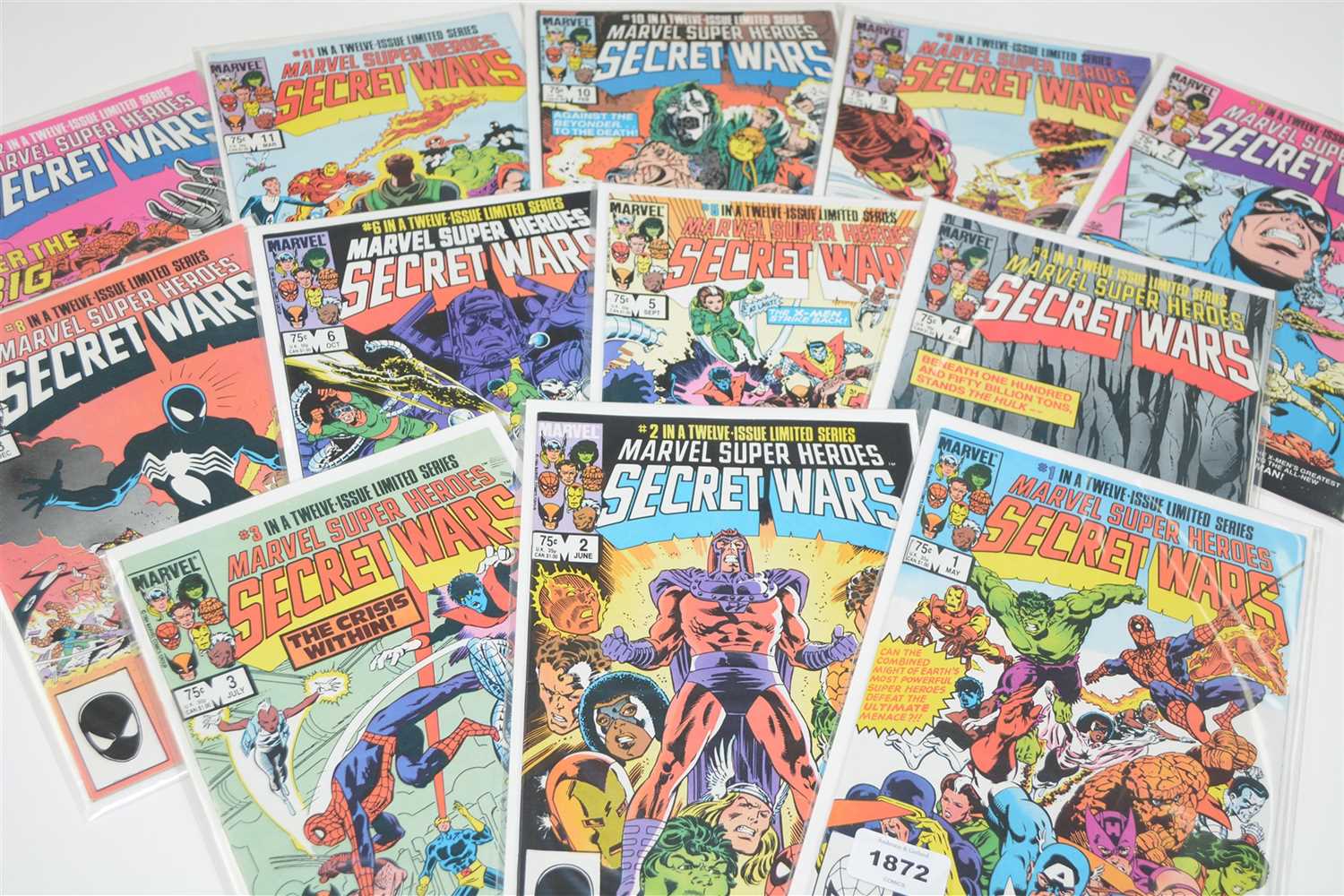 Lot 1872 - Marvel Super Heroes Secret Wars comics.
