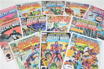 Lot 1872 - Marvel Super Heroes Secret Wars comics.