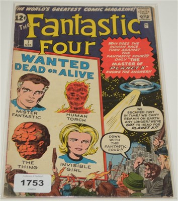 Lot 1753 - Fantastic Four No. 7 comic.