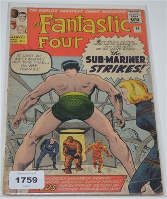 Lot 1759 - Fantastic Four No. 14. comic.