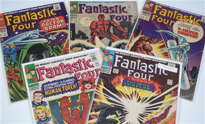 Lot 1783 - Fantastic Four No's. 53, 54, 55, 56 and 57 comics.