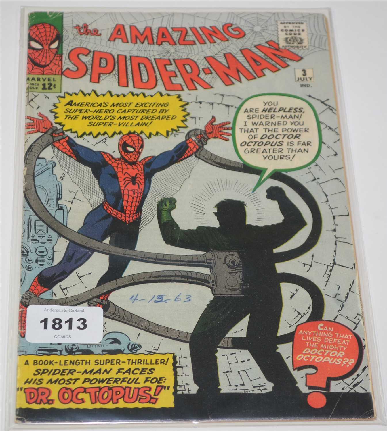 Lot 1813 - Amazing Spider-Man No. 3. comic.
