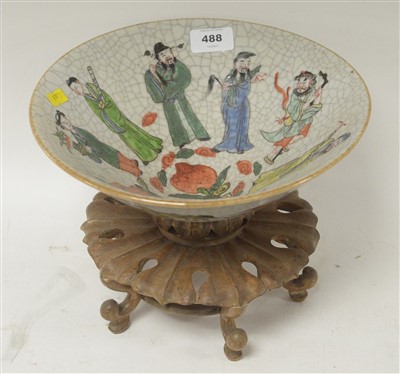 Lot 488 - Chinese bowl and stand