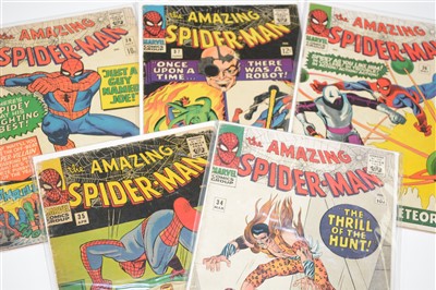 Lot 1838 - Amazing Spider-Man No's. 34, 35, 36, 37 and 38 comics.