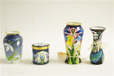 Lot 257 - Moorcroft enamel vases