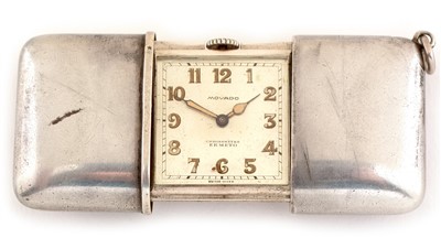 Lot 56 - Silver cased Movado purse watch