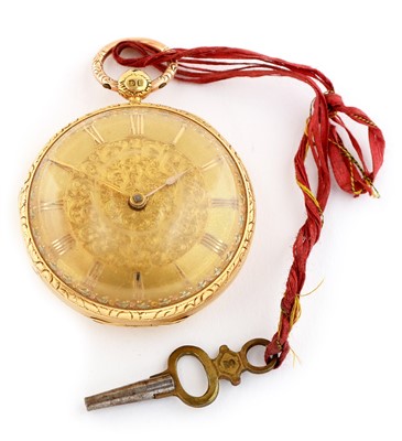 Lot 58 - 18ct yellow gold cased pocket watch