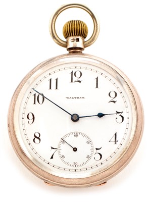 Lot 60 - Waltham silver cased pocket watch