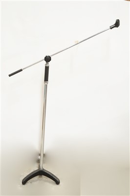 Lot 56 - A chromed and black finish microphone stand.