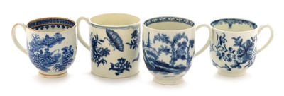 Lot 428 - Four First Period Worcester coffee cups.