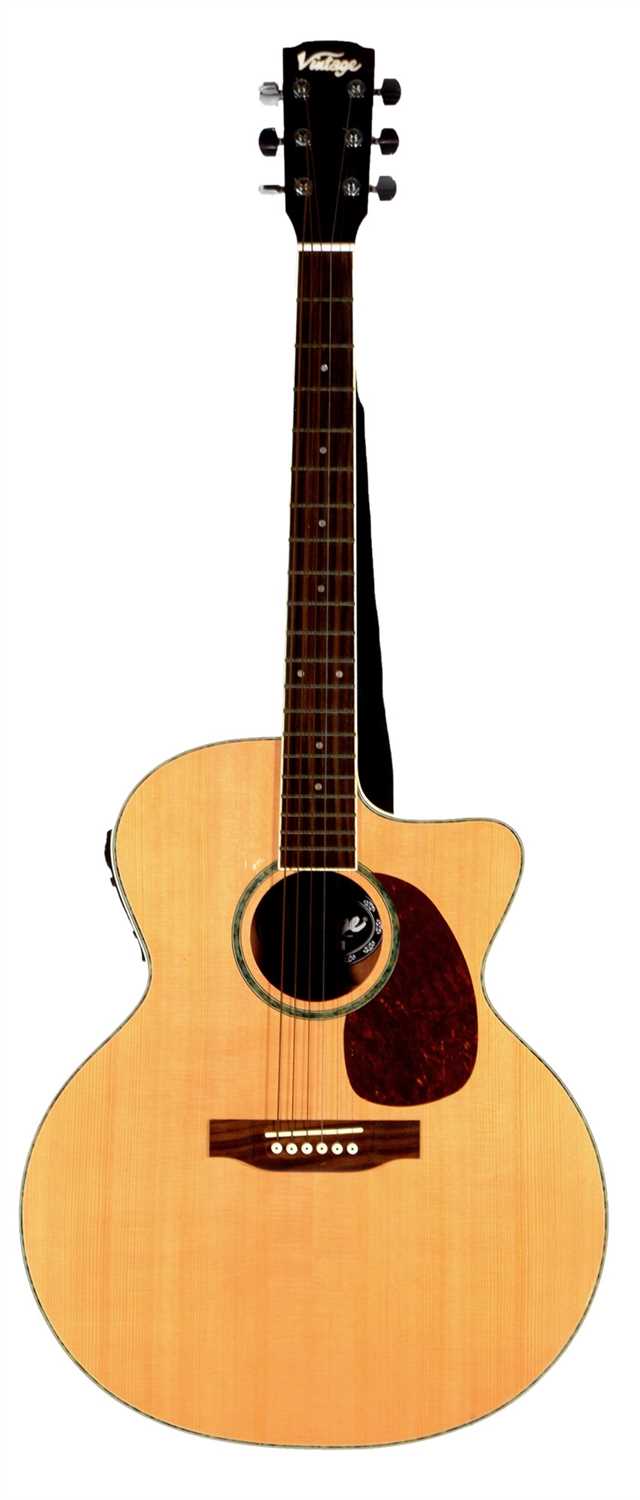 Lot 170 - Vintage VECJ100N Guitar and Case