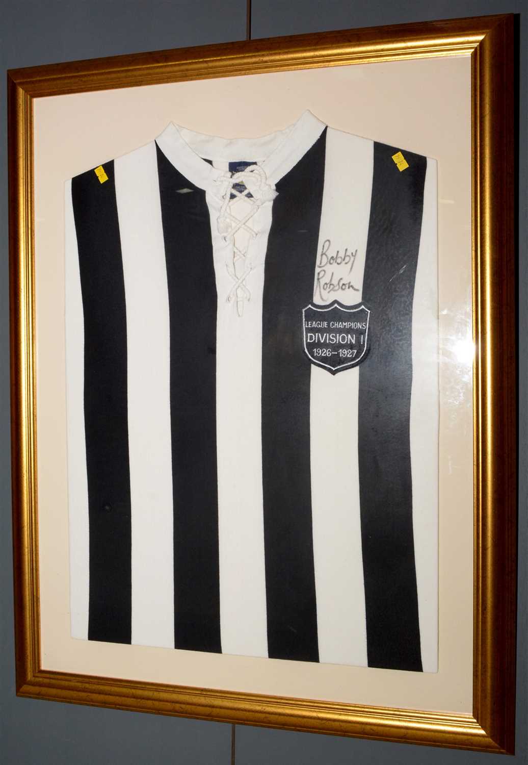 Lot 1545 - Signed Newcastle Shirt by Bobby Robson