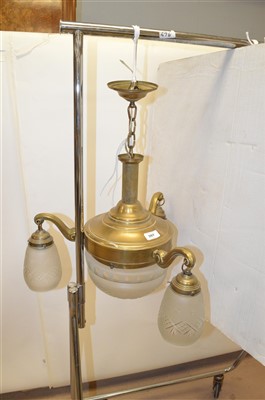 Lot 396 - Brass chandelier