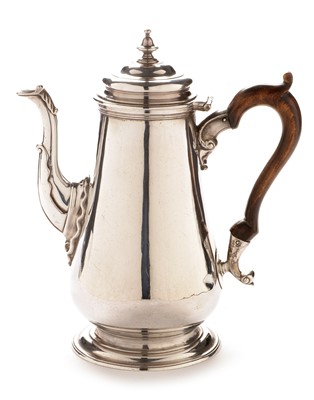 Lot 239 - Georgian silver coffee pot