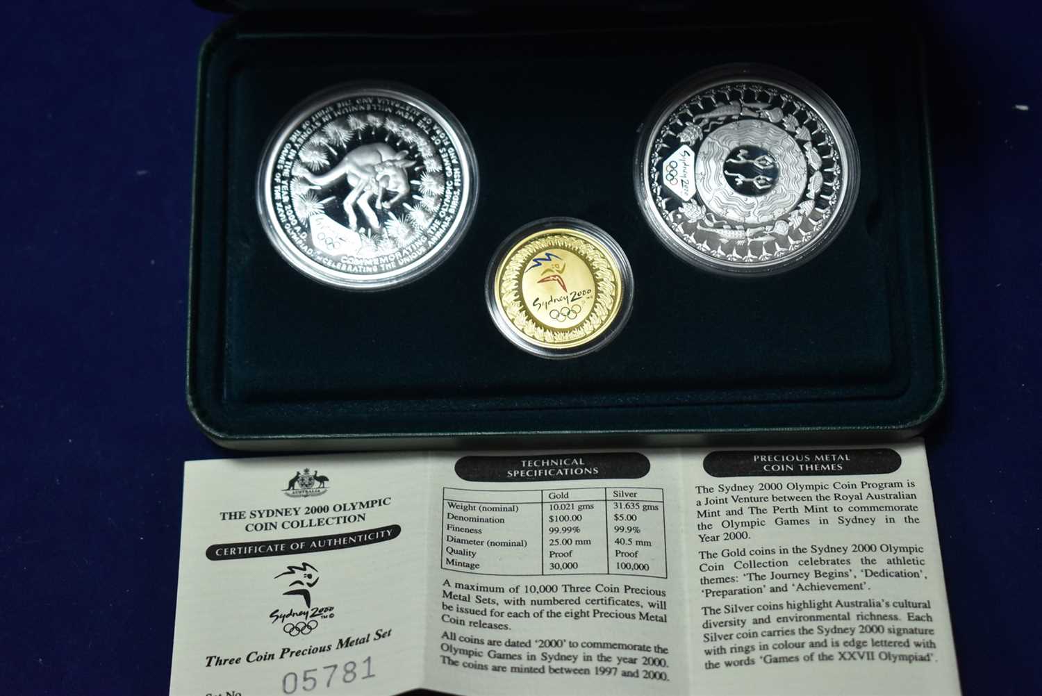Lot 89 - Sydney 2000 Olympic three-coin set