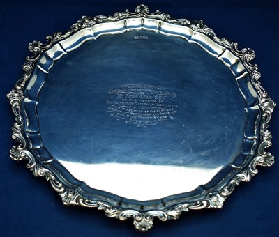 Lot 56 - Edward VII silver salver