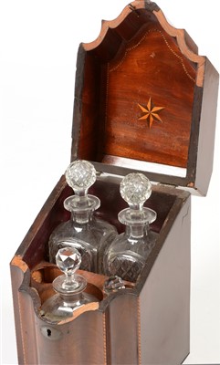 Lot 291 - A George III mahogany decanter box.