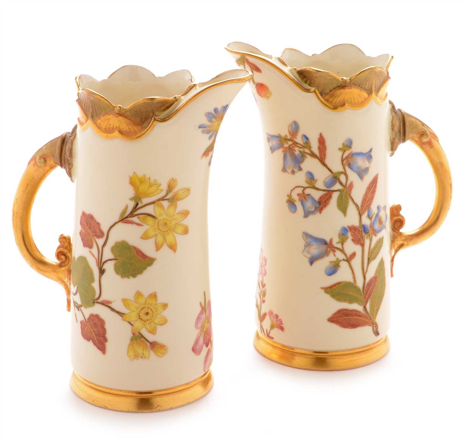 Lot 530 - Pair of Royal Worcester jugs