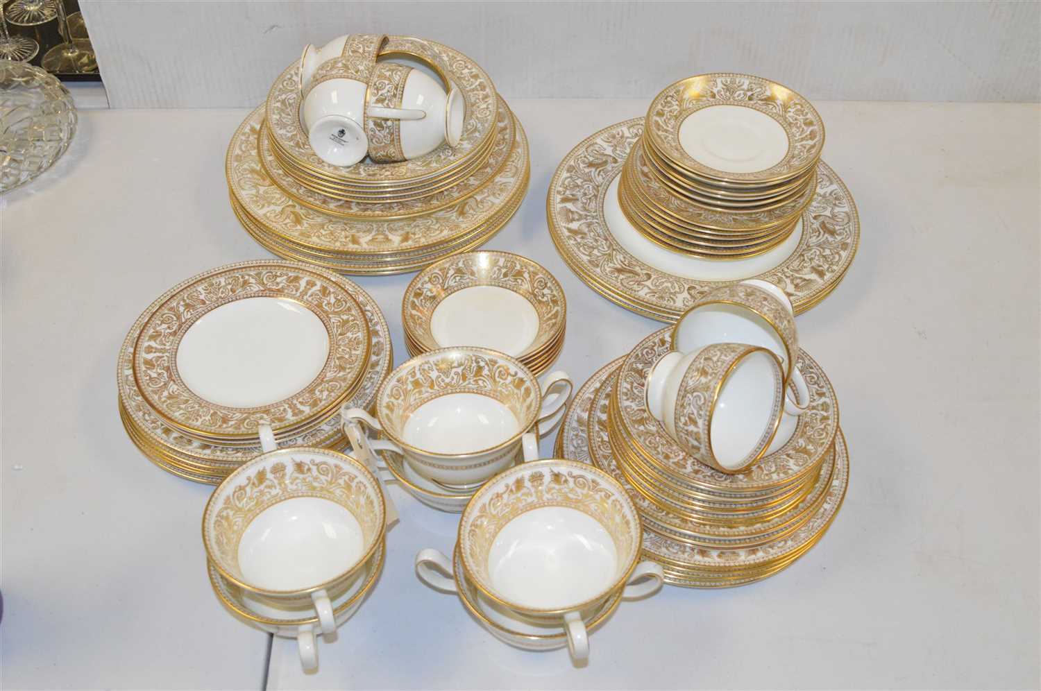 Lot 241 - Wedgwood "Gold Florentine" tea and dinner ware