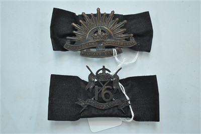 Lot 1637 - Two military badges