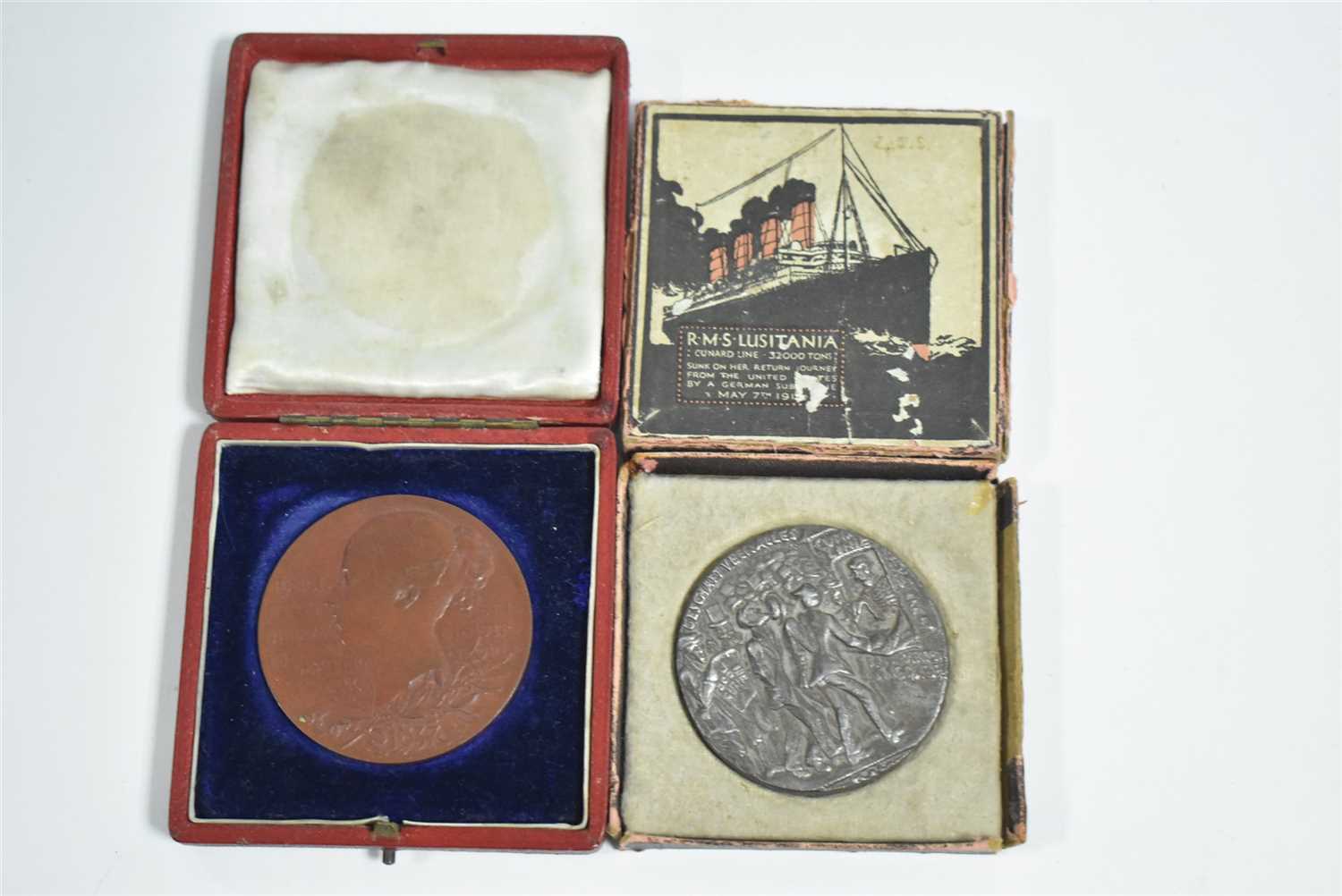 Lot 82 - Jubilee and Lusitania medallions