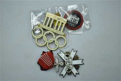 Lot 1639 - Three 1936 German Olympic badges