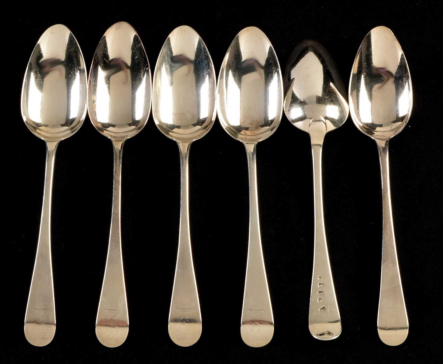 Lot 287 - Six silver table spoons