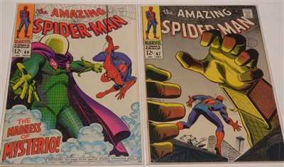 Lot 1845A - Amazing Spider-Man No's. 66 and 67 comics.