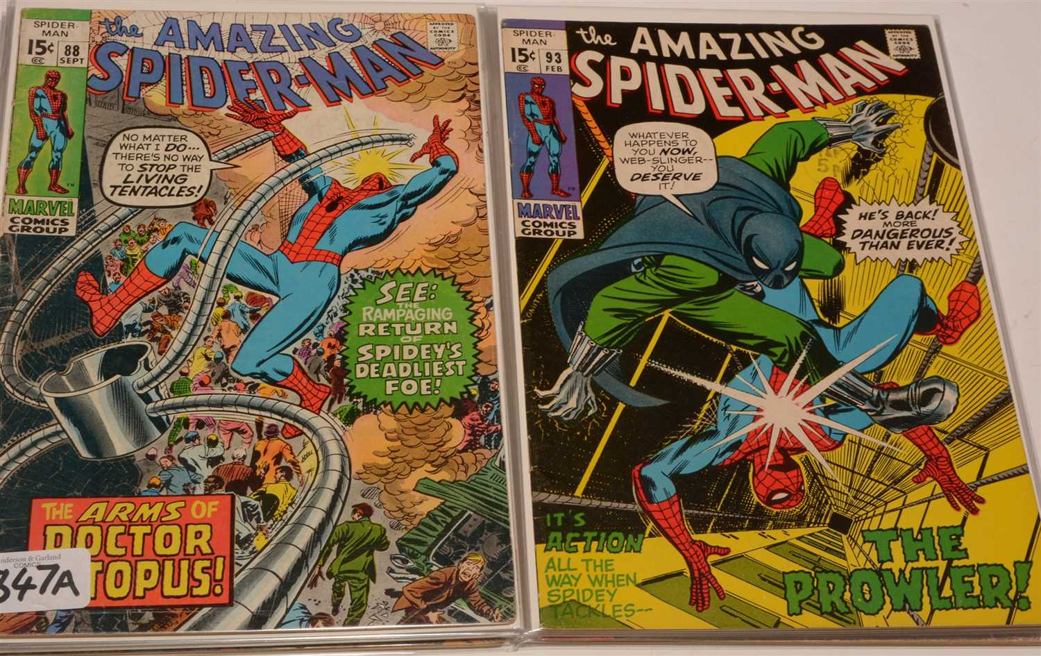 Lot 1847 - Amazing Spider-Man No's. 88-96 inclusive comics.