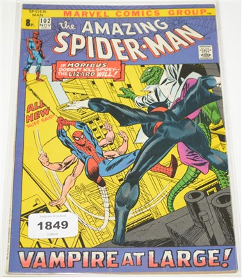 Lot 1849 - Amazing Spider-Man No. 102 comic.