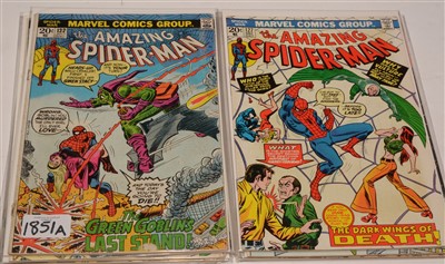 Lot 1851A - Amazing Spider-Man No's. 122-128, and 130 comics.