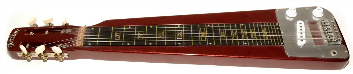 Lot 145 - Artisan lap steel guitar.