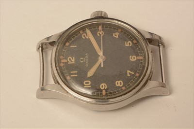 Lot 47 - Omega: an RAF issue stainless steel gentleman's wristwatch c1953