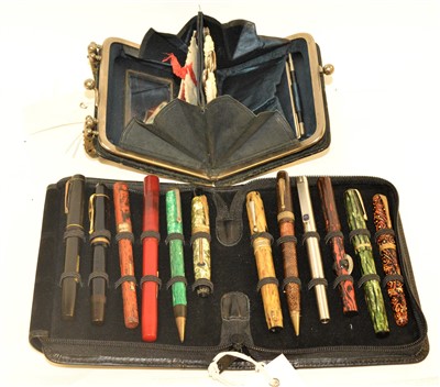 Lot 787 - Pens and vanity case