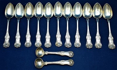 Lot 97 - Victorian silver teaspoons