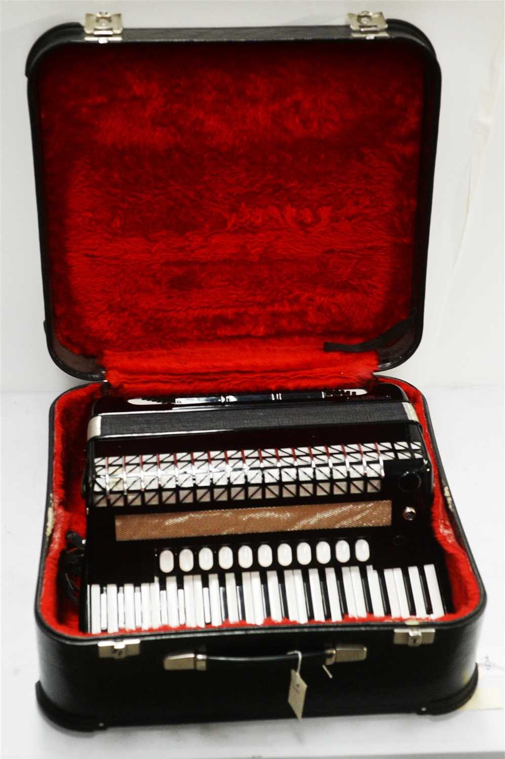Lot 84 - A Hohner Atlantic IVN Musette 120 base piano accordion.