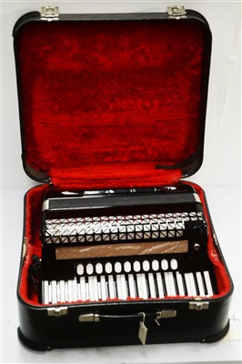 Lot 681 - A Hohner Atlantic IVN Musette 120 bass piano accordion.