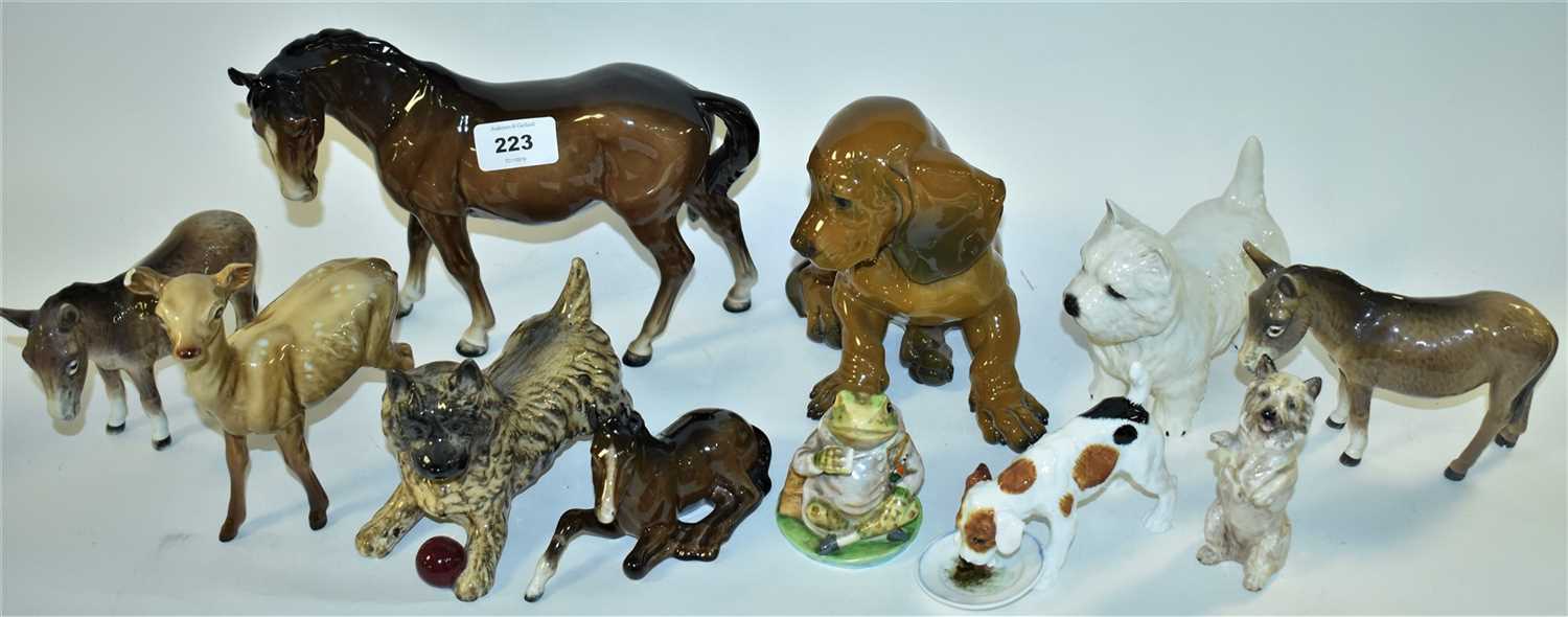 Lot 223 - Ceramic animal figurines