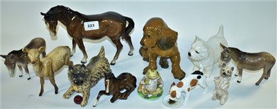 Lot 223 - Ceramic animal figurines