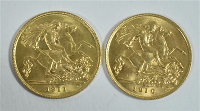 Lot 58 - Two half sovereigns