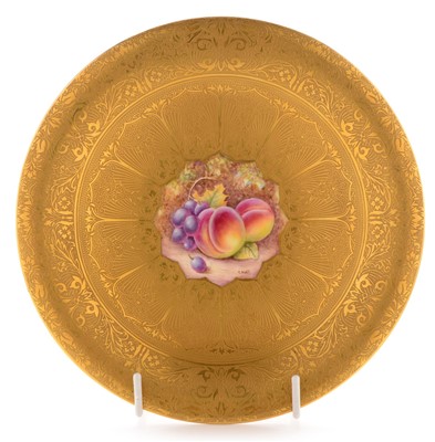 Lot 543 - Royal Worcester fruit painted tazza