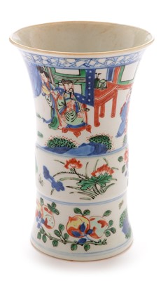 Lot 461 - Chinese Wucai Gu form vase