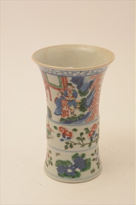 Lot 461 - Chinese Wucai Gu form vase