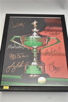 Lot 1569 - World Snooker Champion signed poster