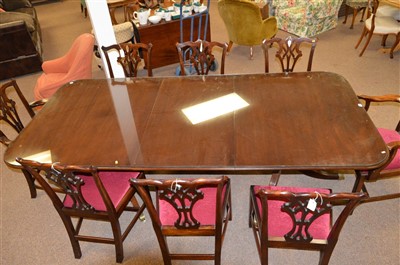 Lot 381 - Dining table and chairs