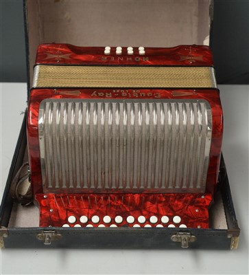 Lot 73A - Hohner Double-Ray Black dot Accordion