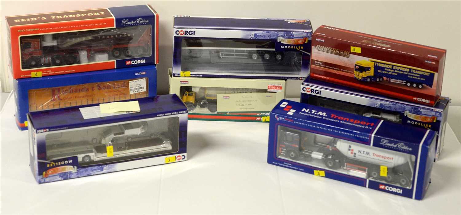Lot 1254 - Limited edition die-cast model road haulage vehicles by Corgi.
