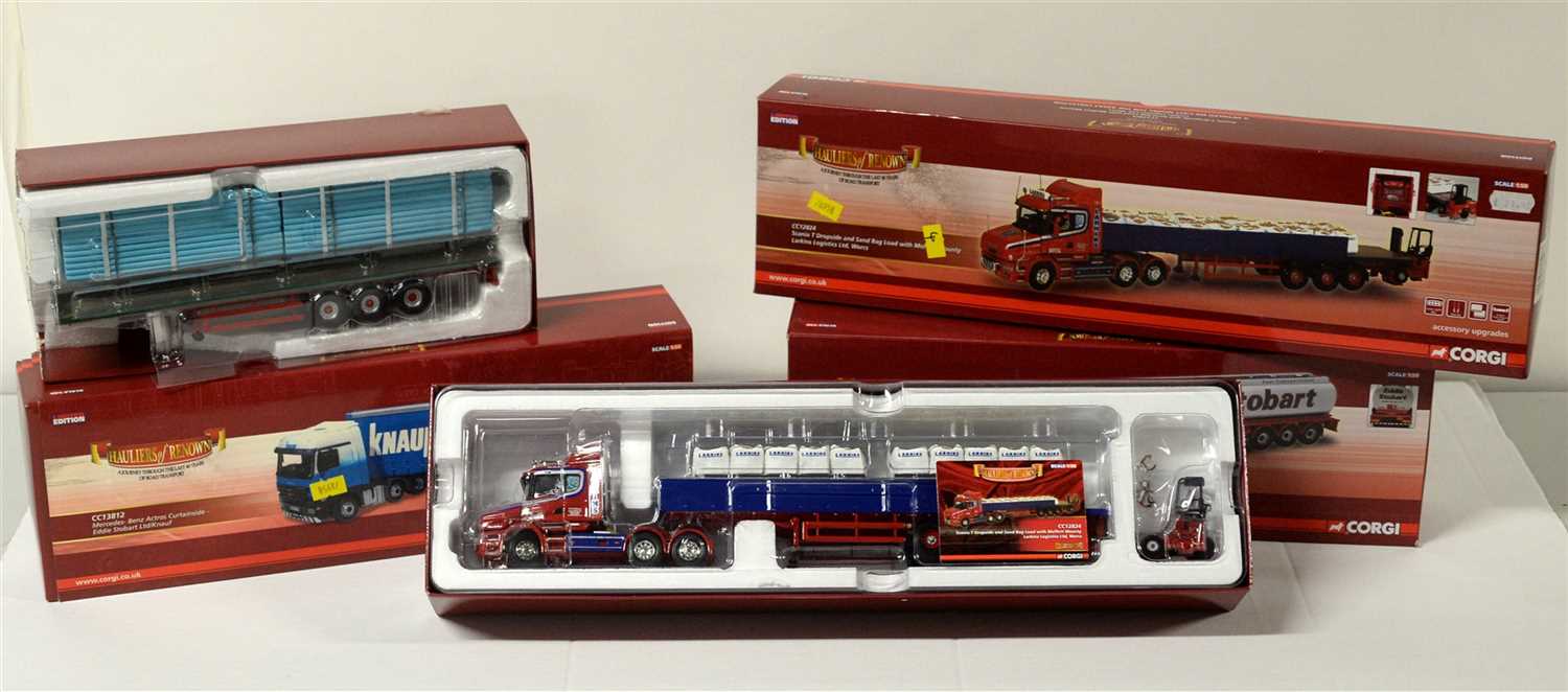 Lot 1255 - Limited edition die-cast model road haulage vehicles by Corgi.