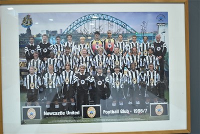 Lot 1555 - Signed Newcastle United poster